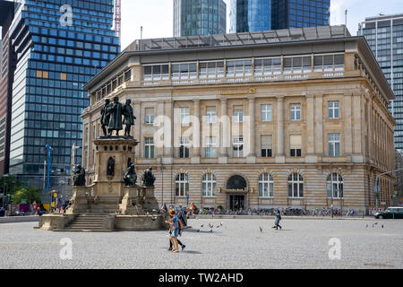 Frankfurt Am Main Goethe Memorial On The Rossmarkt Deutsche Bank