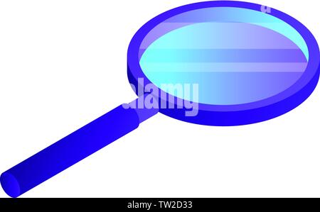 Magnify glass icon, isometric style Stock Vector