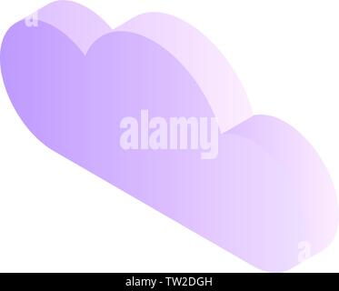 Cloud data icon, isometric style Stock Vector