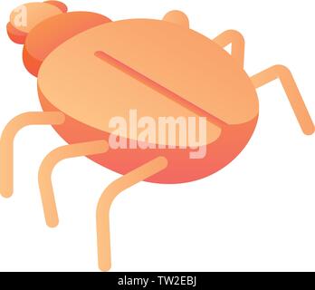 Virus computer bug icon, isometric style Stock Vector