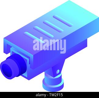 Security camera icon, isometric style Stock Vector