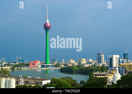 Colombo, Sri Lanka - Dec 23, 2018. Lotus Tower in Colombo, Sri Lanka. Colombo is the financial centre of the island and a popular tourist destination. Stock Photo