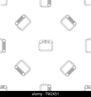 Toaster pattern seamless vector repeat geometric for any web design Stock Vector