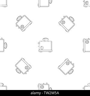 Timer toaster pattern seamless vector repeat geometric for any web design Stock Vector