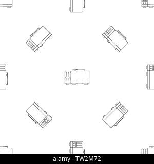 Kitchen toaster pattern seamless vector repeat geometric for any web design Stock Vector