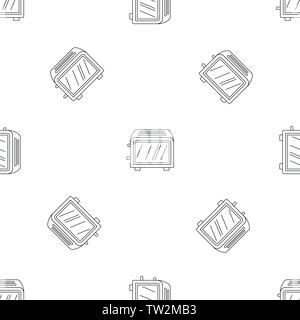 Vintage toaster pattern seamless vector repeat geometric for any web design Stock Vector