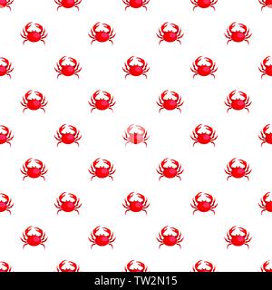 Crab pattern seamless vector repeat for any web design Stock Vector