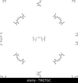 Kitchen table and chair pattern seamless vector repeat geometric for any web design Stock Vector