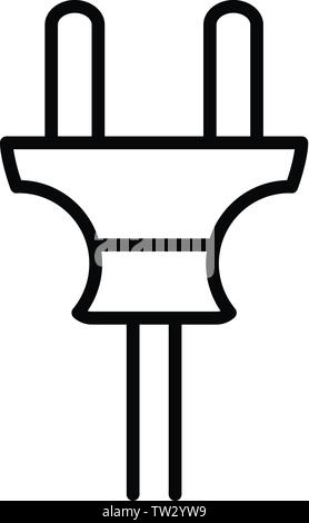 Soviet plug icon, outline style Stock Vector