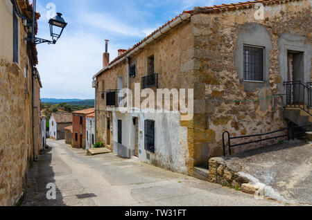Old street of Belvis de Monroy, Caceres, Extremadura, Spain Stock Photo
