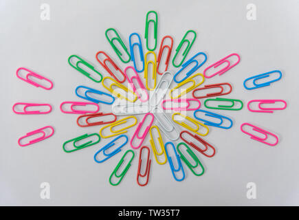 The pattern of the paper clip. Stock Photo