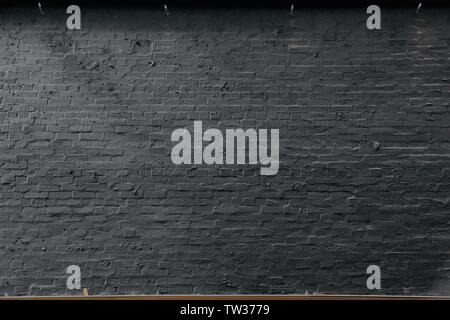 Black Brick Wall Stock Photo