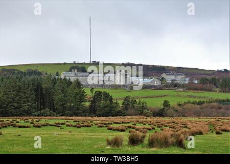 HMP Dartmoor, a Government run, category C, mens Prison, situated on Dartmoor National Park, in Devon, England. Stock Photo