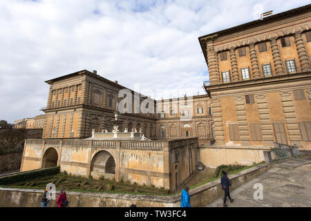 Firenze, Italy - February 04, 2018: Boboli garden full of tourists in Florence Stock Photo