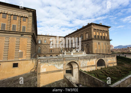 Firenze, Italy - February 04, 2018: Boboli garden full of tourists in Florence Stock Photo