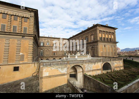 Firenze, Italy - February 04, 2018: Boboli garden and palace in Florence Stock Photo