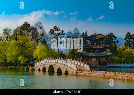 Heilongtan, Yunnan Province, is a tourist hotspot with historical legends. Stock Photo