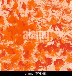 Abstract orange grunge artistic Background forming by blots Stock Vector
