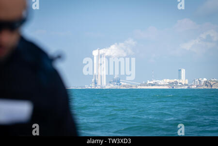 The Orot Rabin power station in Hadera, Israel Stock Photo