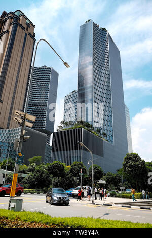 Duo tower a 39 storey skyscraper in Singapore Ophir-Rochor corridor stands out with its impressive architecture. Stock Photo