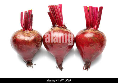 Delicious ripe beets on white background Stock Photo