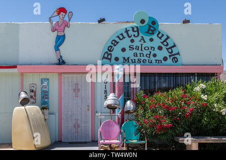 Beauty Bubble - a salon and museum in Yucca Valley, California Stock Photo