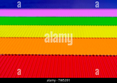 Colored background of corrugated paper. Soft focus. Copy space. Stock Photo