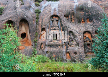 Grottoes in Mati Temple Scenic Area, Zhangye, Gansu Province, China