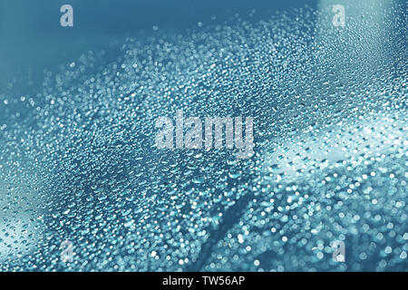 Water drops on car window, closeup Stock Photo