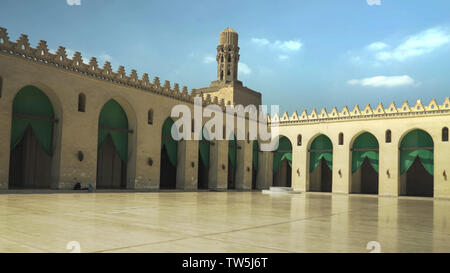 the al hakim mosque courtyard in cairo, egypt Stock Photo