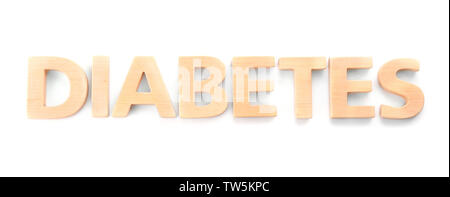 Word Diabetes on white background Stock Photo