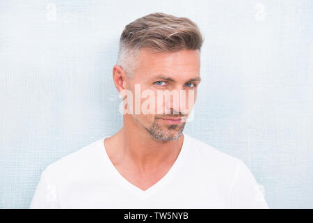 Grizzle Hair Suits Him Deal With Gray Roots Man Attractive Well