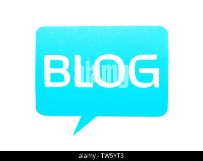 Dialog cloud with word BLOG on white background Stock Photo