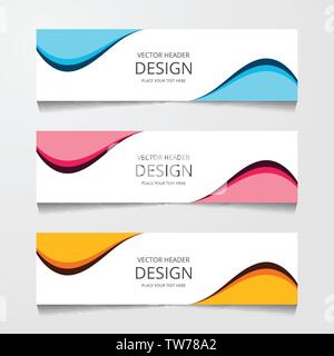 Abstract design banner, web template, layout header templates, modern vector illustration Stock Vector