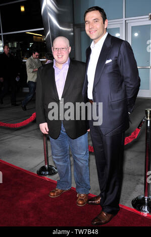 LOS ANGELES, CA. March 24, 2008: 'Little Britain' stars David Walliams & Matt Lucas (left) at the Los Angeles premiere of Walliams' new movie 'Run Fat Boy, Run' at the Arclight Theatre, Hollywood. © 2008 Paul Smith / Featureflash Stock Photo