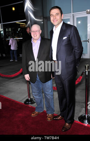 LOS ANGELES, CA. March 24, 2008: 'Little Britain' stars David Walliams & Matt Lucas (left) at the Los Angeles premiere of Walliams' new movie 'Run Fat Boy, Run' at the Arclight Theatre, Hollywood. © 2008 Paul Smith / Featureflash Stock Photo