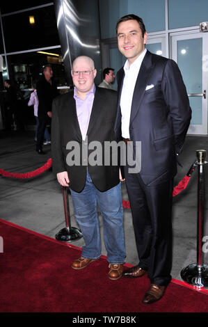 LOS ANGELES, CA. March 24, 2008: 'Little Britain' stars David Walliams & Matt Lucas (left) at the Los Angeles premiere of Walliams' new movie 'Run Fat Boy, Run' at the Arclight Theatre, Hollywood. © 2008 Paul Smith / Featureflash Stock Photo