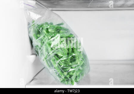 Download Plastic Bag With Frozen Green Beans In Refrigerator Stock Photo Alamy PSD Mockup Templates