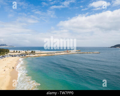 Aerial photo scenery of Sanya Boundary Island Stock Photo