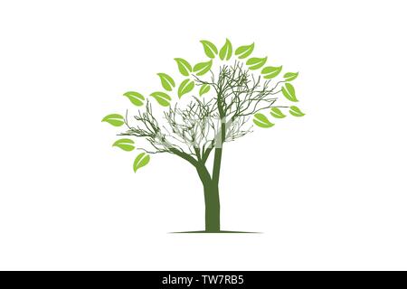 abstract tree logo Designs Inspiration Isolated on White Background Stock Vector