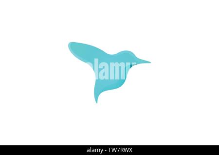 humming bird logo Designs Inspiration Isolated on White Background Stock Vector