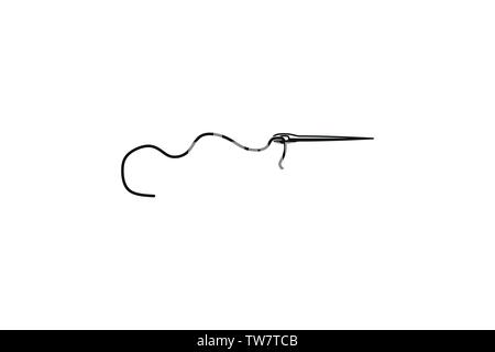 needle and yarn, tailor logo Designs Inspiration Isolated on White Background Stock Vector