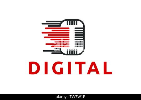 old microphone line art, speed voice logo Designs Inspiration Isolated on White Background Stock Vector