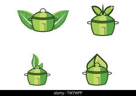 set pan logo Designs Inspiration Isolated on White Background Stock Vector