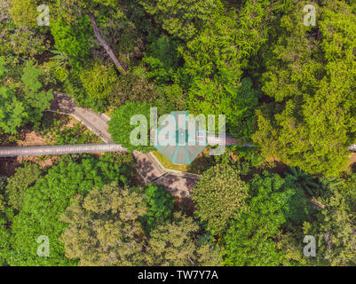 areial view of capilano suspension bridge kuala lumpur forest eco-park Stock Photo