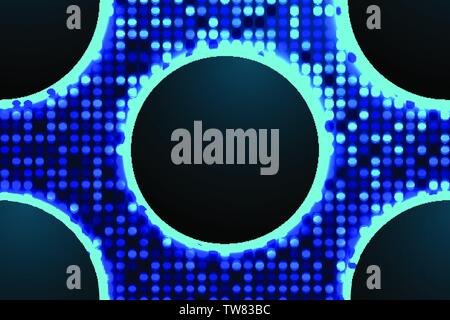 Technological, Shine blue background, Vector illustration Stock Vector
