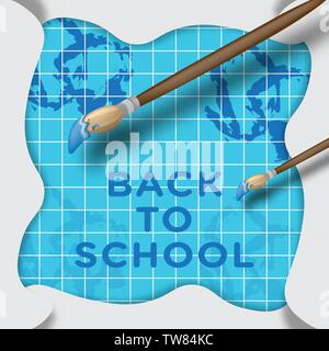 Back to school creative background. Stock Vector