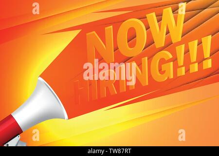 Now Hiring. Advertisement Poster or Banner Design Stock Vector