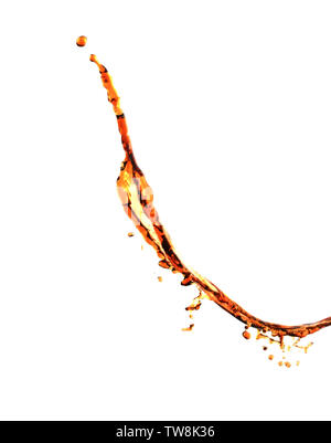Cola splash on white background Stock Photo
