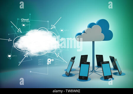 Concepts cloud computing devices Stock Photo